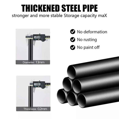 Large Fabric Canvas Wardrobe with Clothes Hanging Rail Shelving Storage Closet