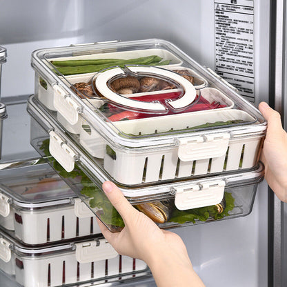 Fridge Box Holder Kitchen Cupboard Organiser Food Storage Dividers Container Lid