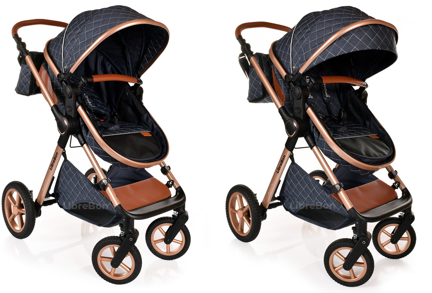 3 in 1 Pram Newborn Baby Buggy Set Travel System with Car Seat Folding Pushchair