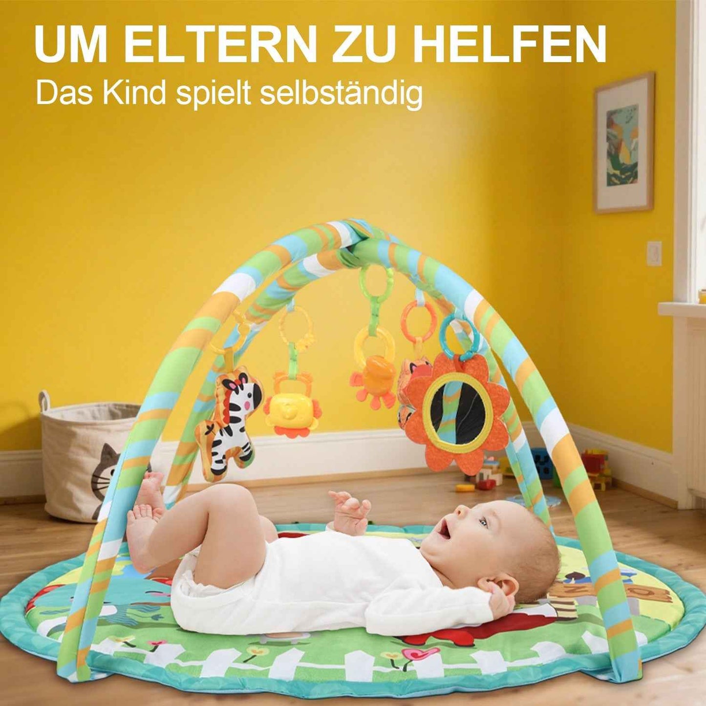 Baby Activity Gym Rack Play Mat Kid Rug Puzzle Mat Carpet Pad Baby Toy UK