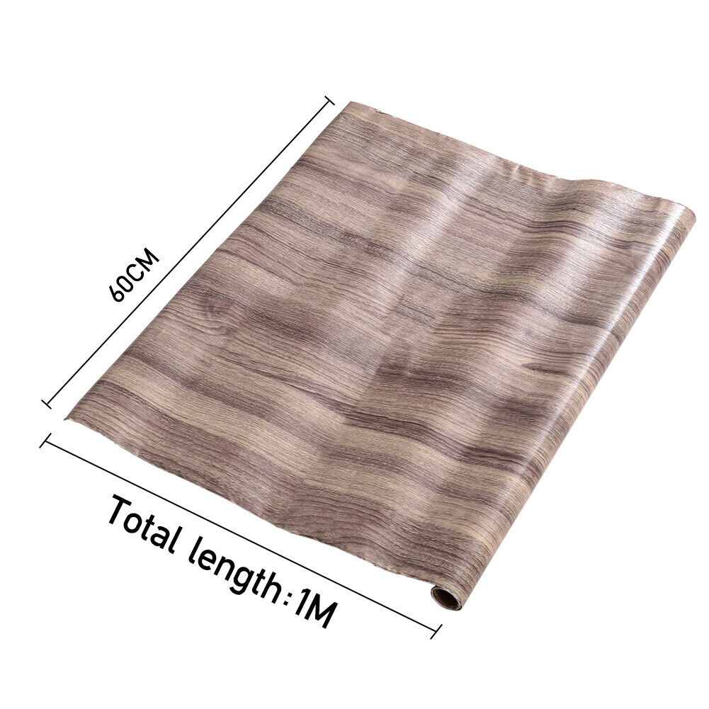 10M Wood Effect Self Adhesive Wallpaper Vinyl Film Roll Furniture Door Stickers