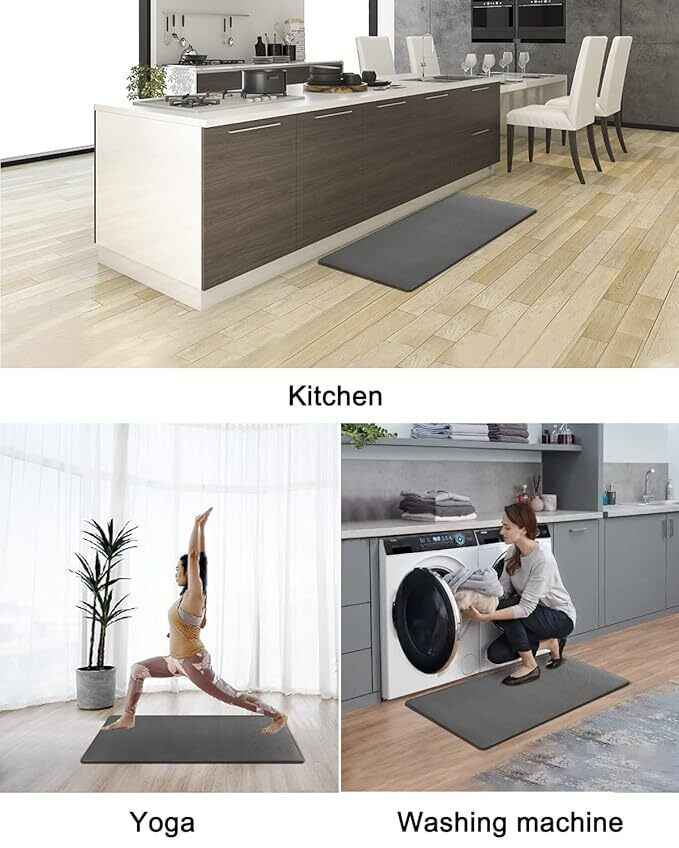 Non-Slip Anti Fatigue Kitchen Runner Rugs Floor Mat Thick Kitchen Mat Waterproof