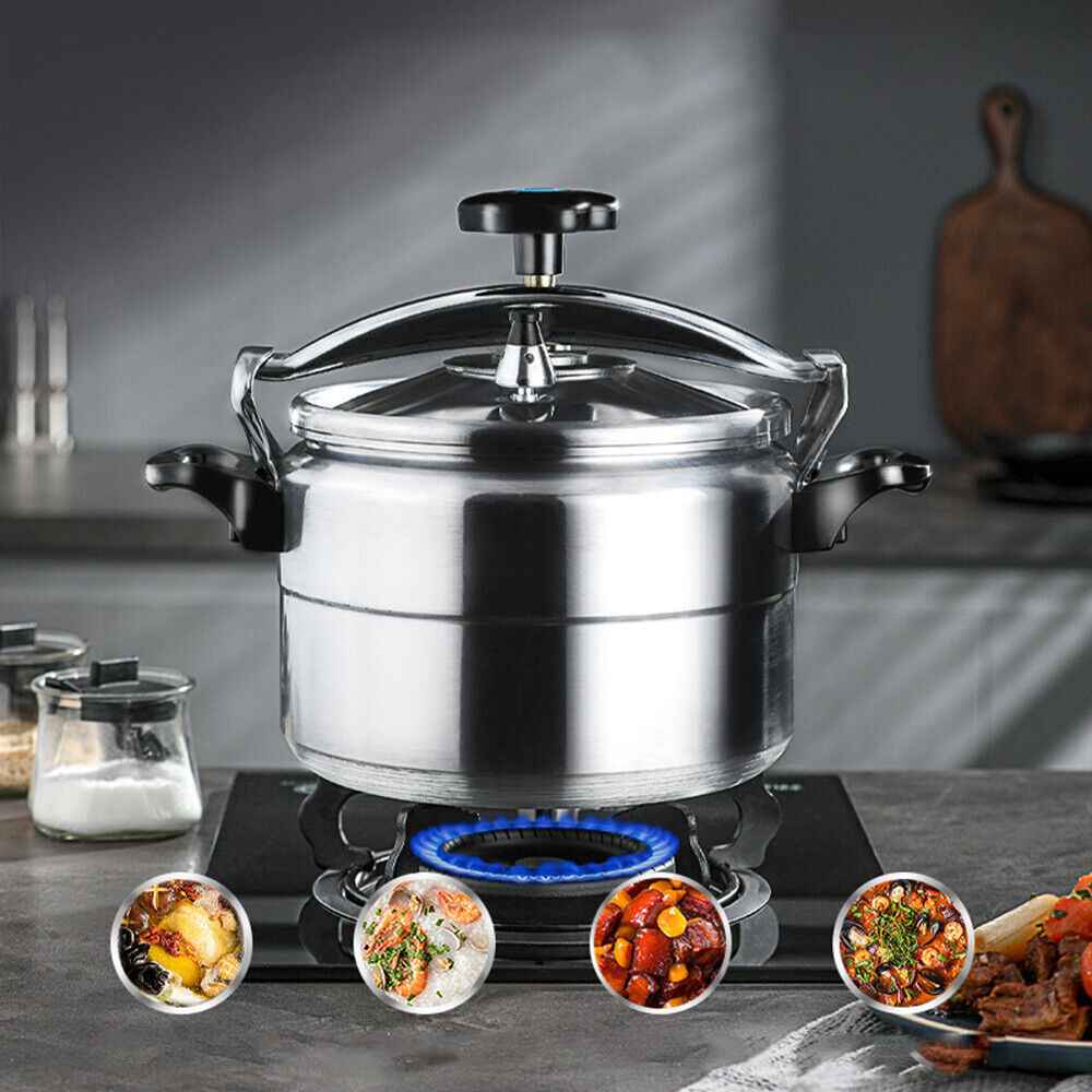 Aluminium Pressure Cooker Quick with Lid Latch Indicator 7L-11L Explosion-Proof