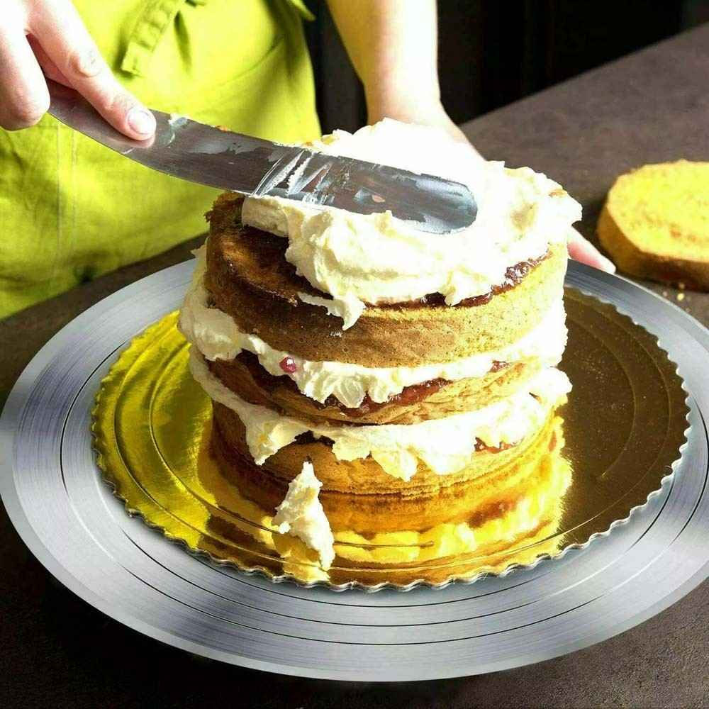 Cake Turntable 12'' Aluminum Cake Revolving Stand Holder Cake Baking Tool-UK