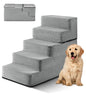 3/4/5 Steps Dog Stairs Pet For Bed Sofa Cats Ladder Ramp With Removable Cover UK