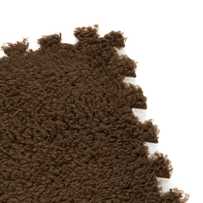 24pcs Interlocking Floor Mat Plush Foam Carpet Tiles Fluffy Square Area Carpets