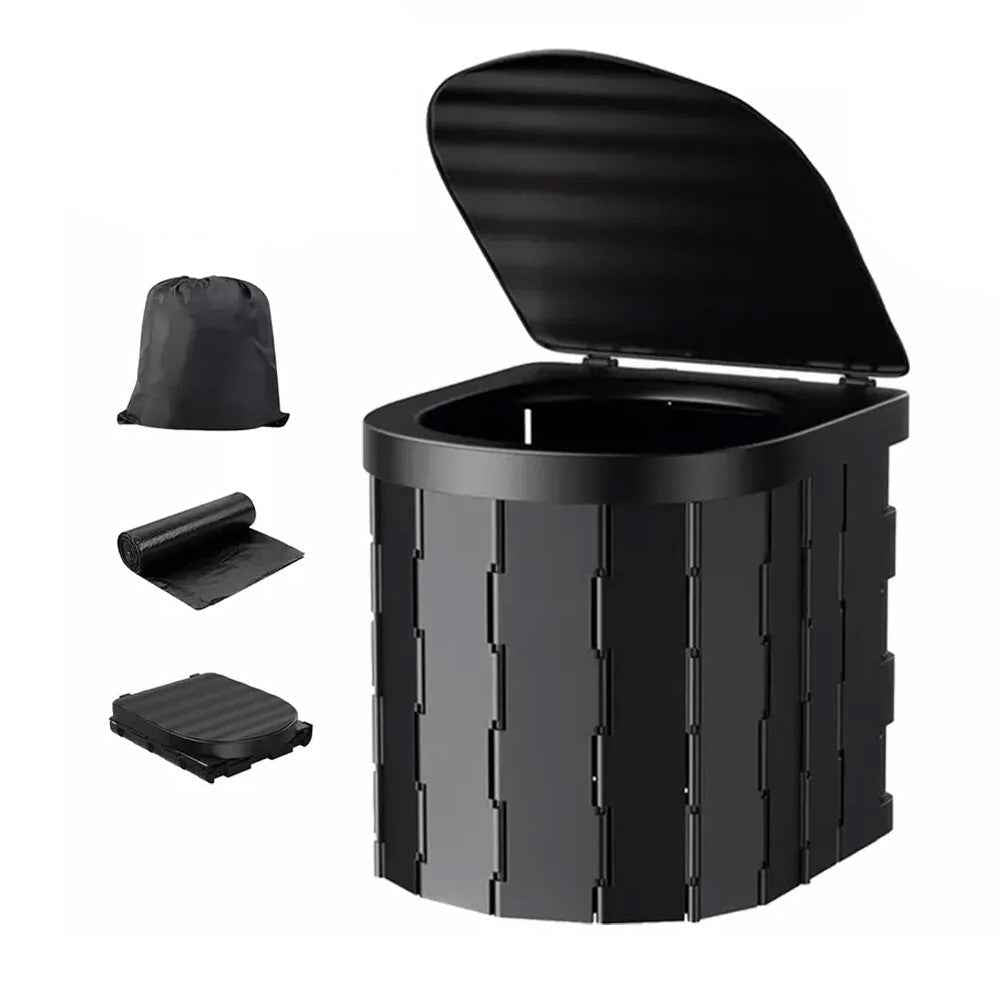 Folding Toilet Car Outdoor Travel Potty Portable for Camping Hiking Beach