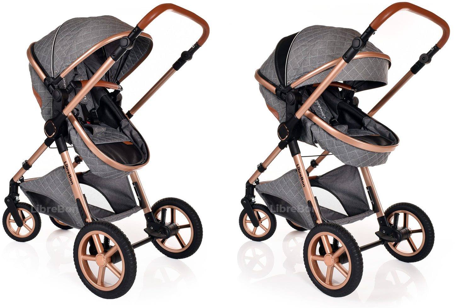 3 in 1 Pram Newborn Baby Buggy Set Travel System with Car Seat Folding Pushchair