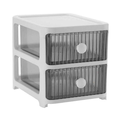 2/3/4Tier Mini Plastic Chest of Drawers Desktop Cabinet Storage Unit Home Office
