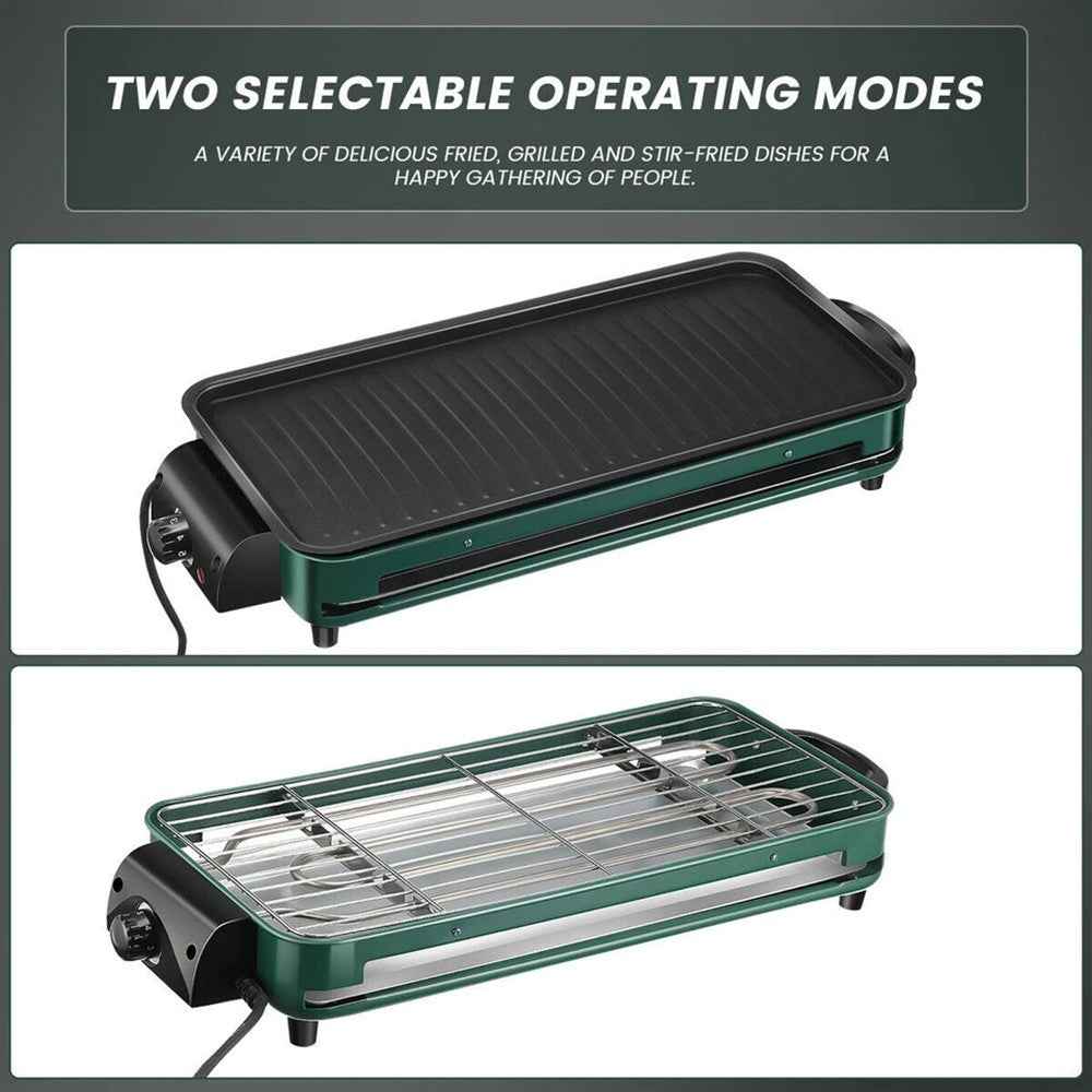 Barbecue 1500W Griddle Indoor BBQ Smokeless Convenient Hot PlateElectric Kwzwgdn