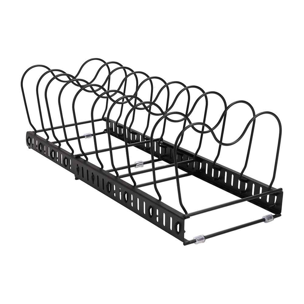 Expandable Kitchen Saucepan Pan Pot Lid Rack Holder Cupboard Drawer Organisers
