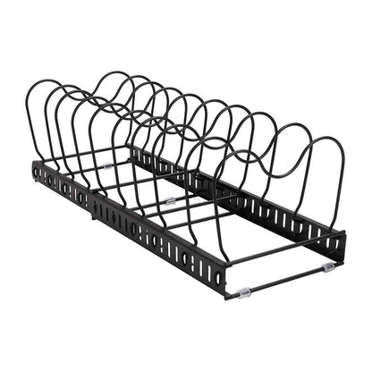 Expandable Kitchen Saucepan Pan Pot Lid Rack Holder Cupboard Drawer Organisers