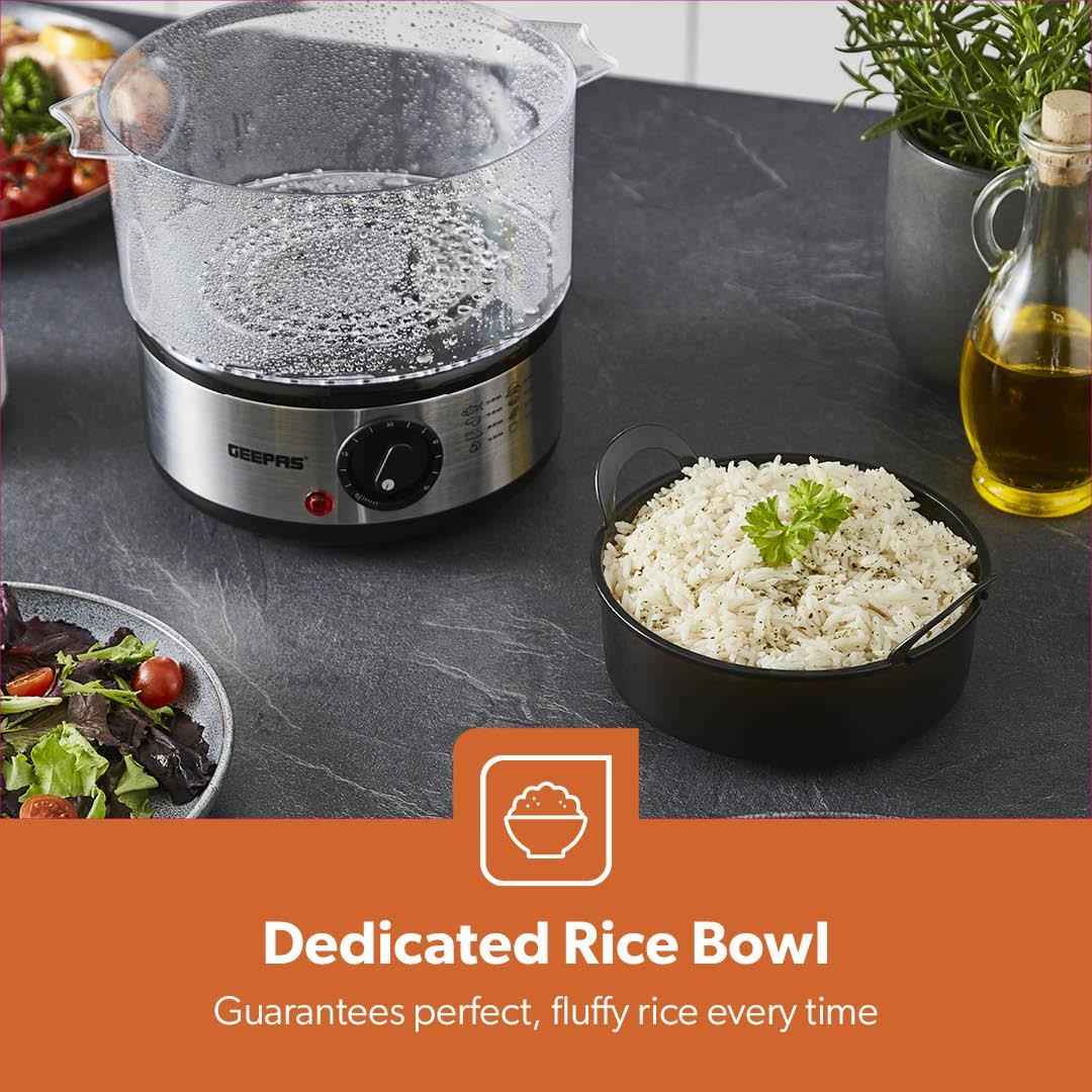 3-Tier Food Steamer 7.2L Electric Vegetable Steamer Healthy Steam Multi-cooker