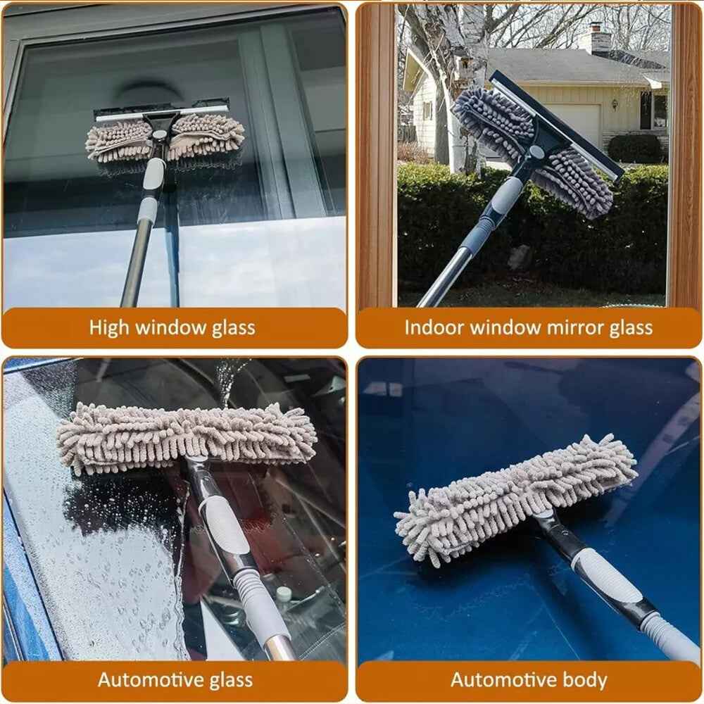 Telescopic Extendable Window Cleaner Equipment Glass Cleaning 4.5m Squeegee UK