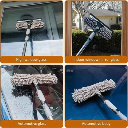 Telescopic Extendable Window Cleaner Equipment Glass Cleaning 4.5m Squeegee UK
