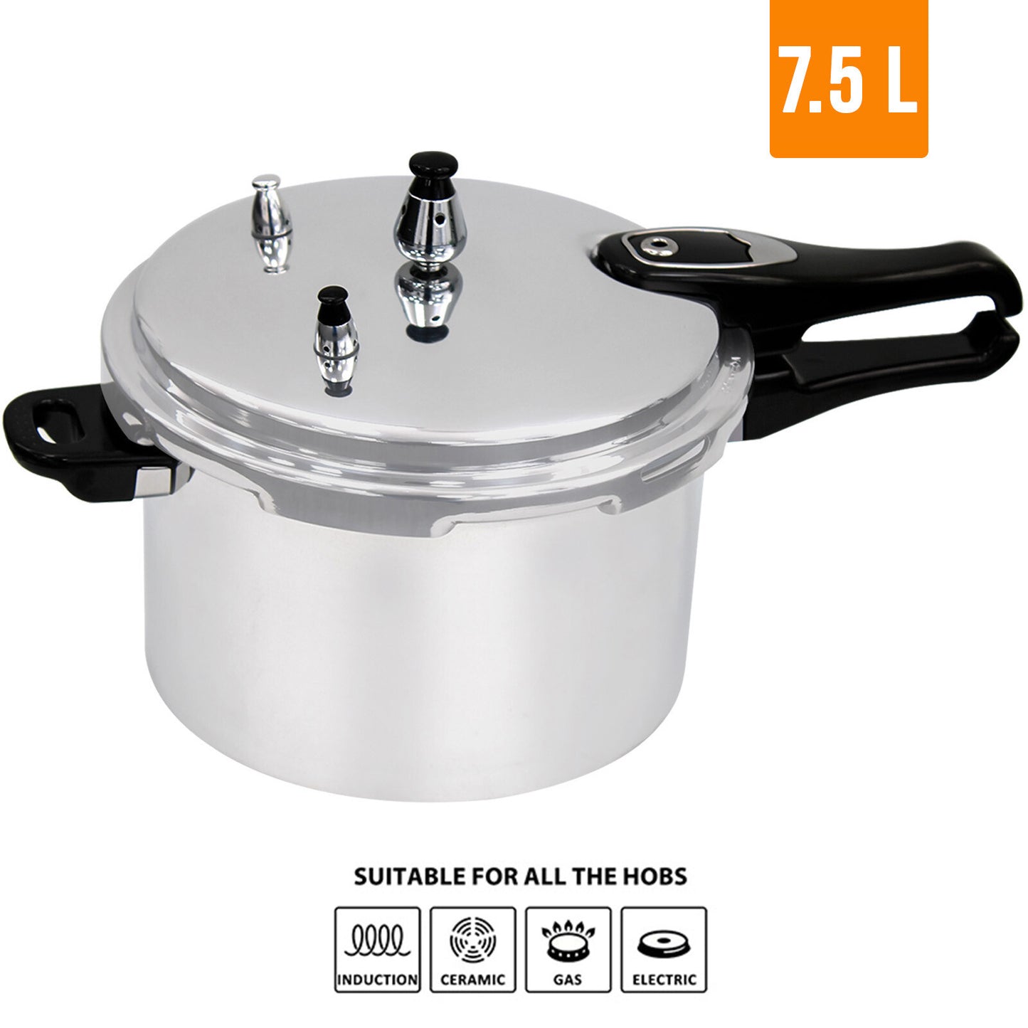 3.5/6/7.5 Litre Dual Handle aluminum Pressure Cooker Kitchen Catering Cookware