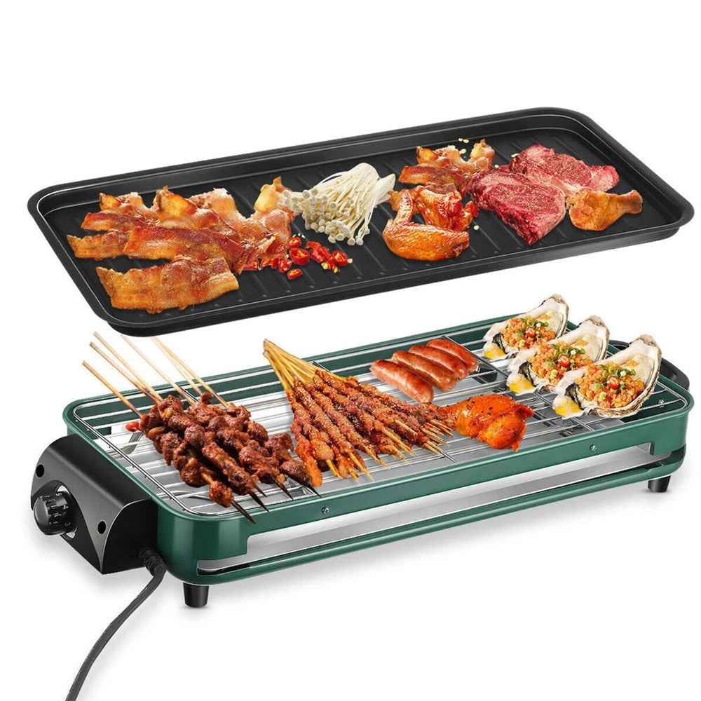 Barbecue 1500W Griddle Indoor BBQ Smokeless Convenient Hot PlateElectric Kwzwgdn