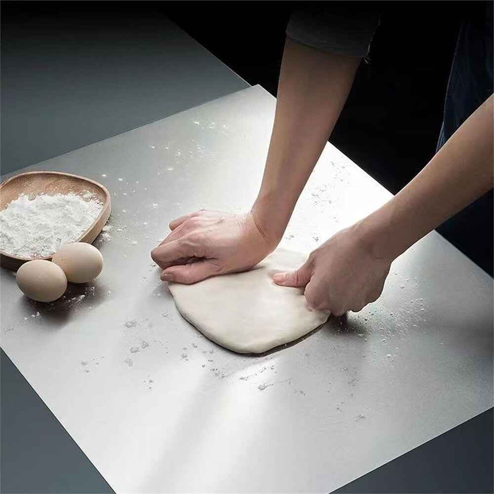 Stainless Steel Cutting Chopping Board Dough Board Meat Bread Kitchen Worktop