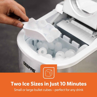 Countertop Ice Cube Maker Machine 2.2L Electric Fast Automatic Portable Geepas