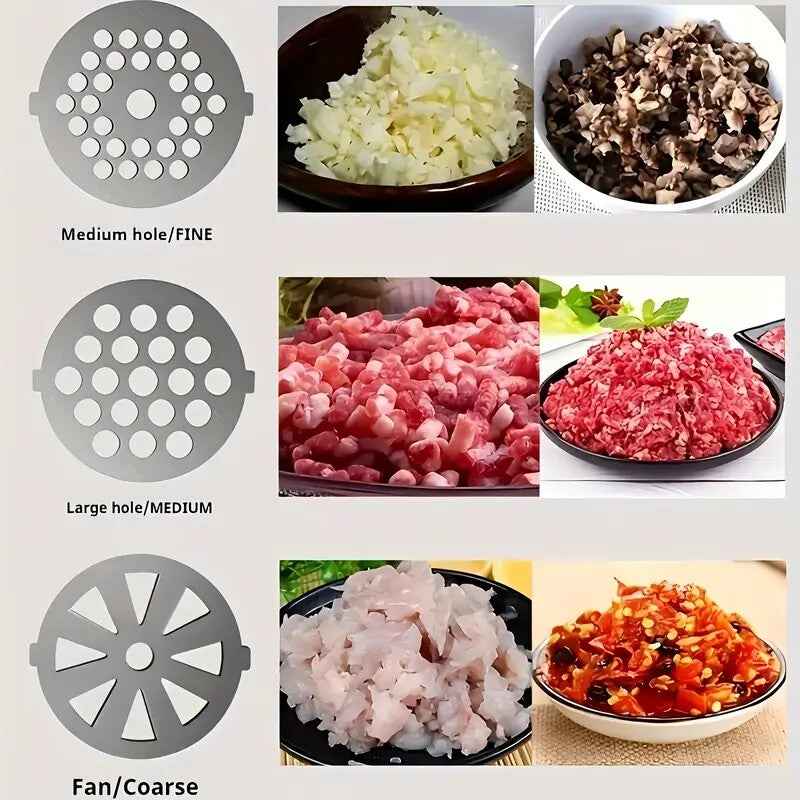 220V Electric Meat Grinder Multifunction Stainless Steel Mincer Sausage Stuffer