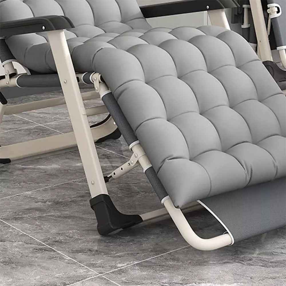 Outdoor Reclining Zero Gravity Chair Extra Wide Adjustable Garden Sun Lounger UK