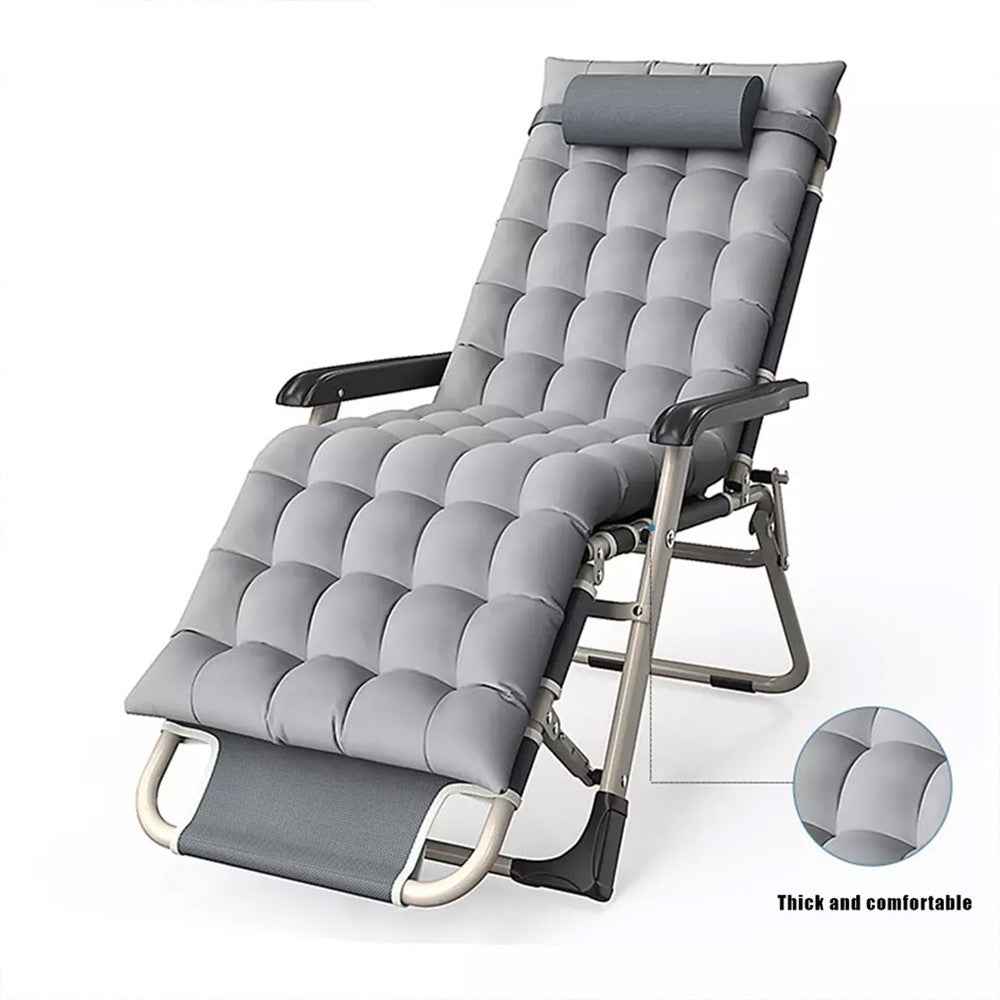 Outdoor Reclining Zero Gravity Chair Extra Wide Adjustable Garden Sun Lounger UK