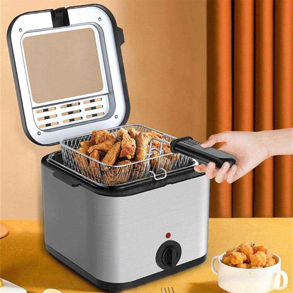 1000W 2.5L Electric Deep Fat Fryer Stainless Steel Non-stick Chip Pan UK