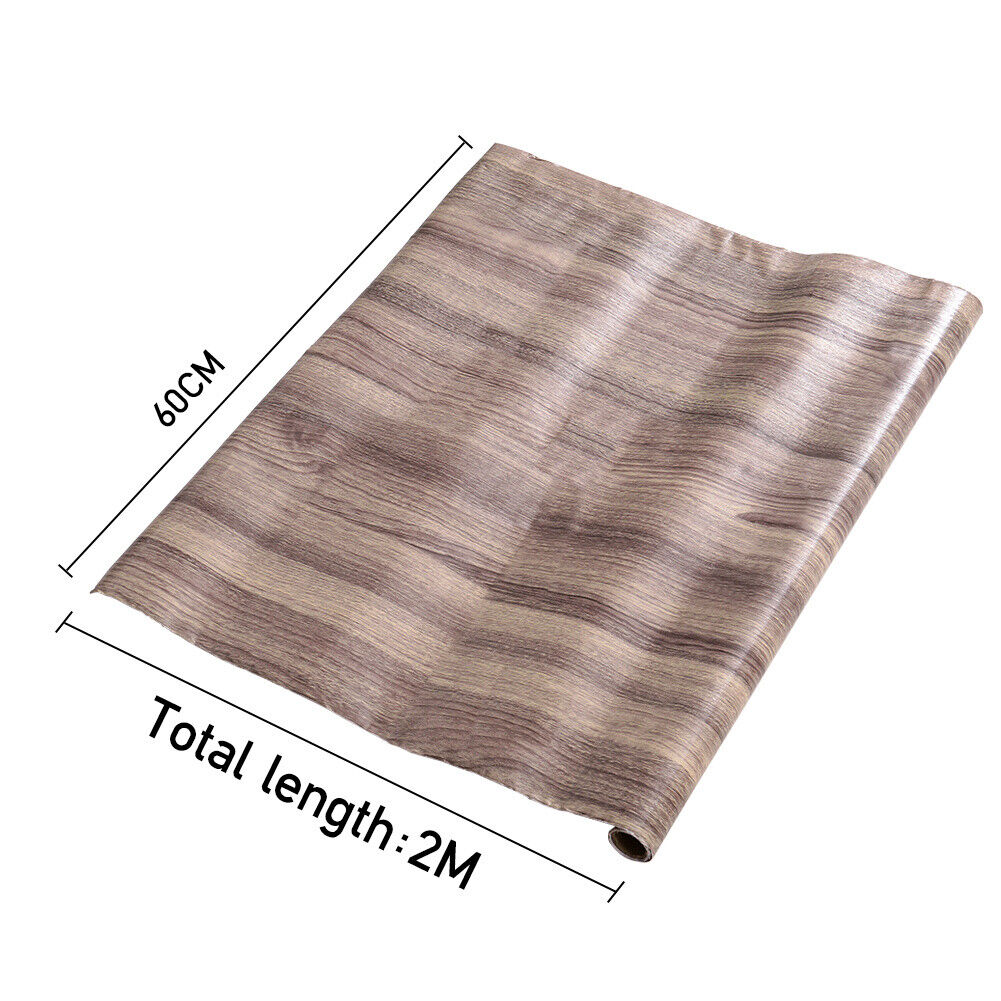 10M Wood Effect Self Adhesive Wallpaper Vinyl Film Roll Furniture Door Stickers