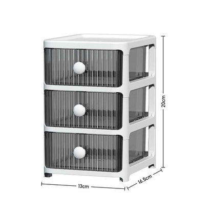 2/3/4Tier Mini Plastic Chest of Drawers Desktop Cabinet Storage Unit Home Office