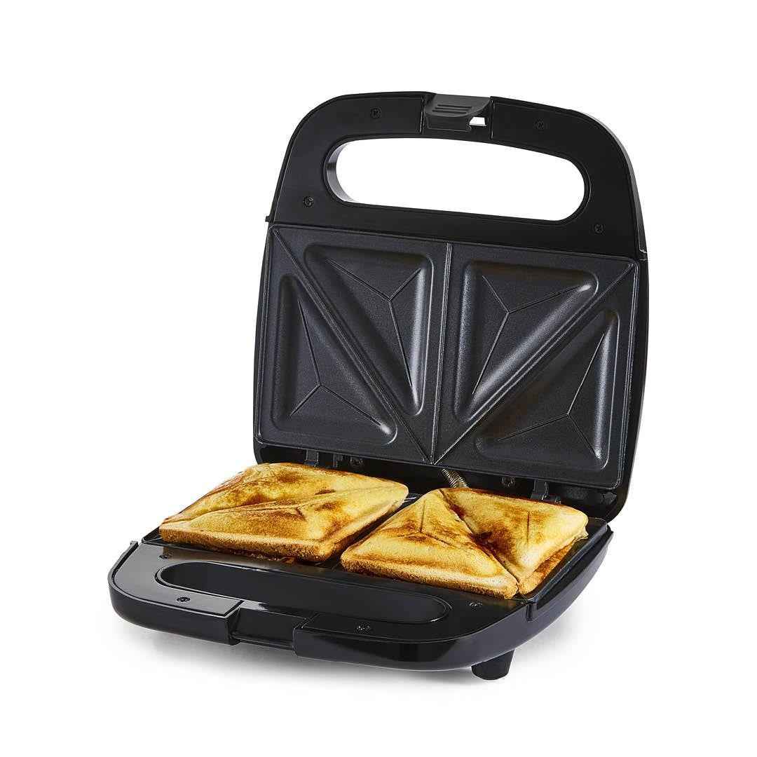 Toastie Maker 2 Slice Sandwich Toaster Non-Stick Machine Easy Clean 750W Geepas