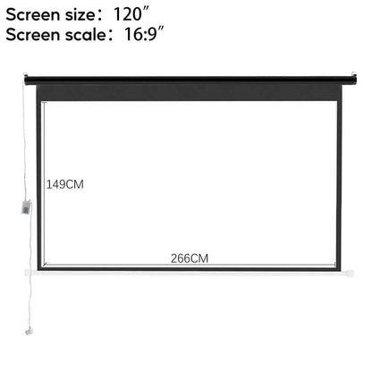 Electric Motorised Projector Screen 3D HD Home Theater Projection 16:9 4:3 Sizes