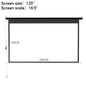 Electric Motorised Projector Screen 3D HD Home Theater Projection 16:9 4:3 Sizes