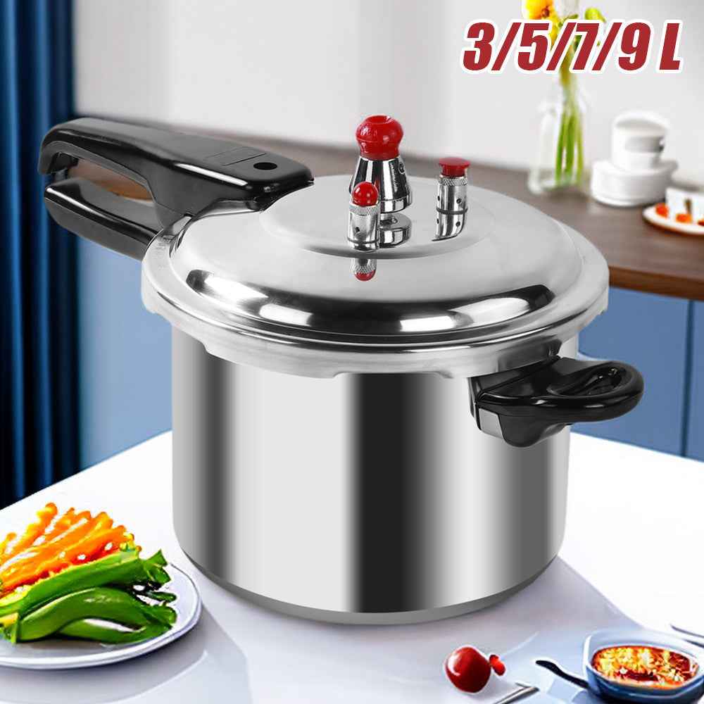 Home Dual Handle Aluminum Pressure Cooker 5/7/9 Litre Kitchen Catering Cookware