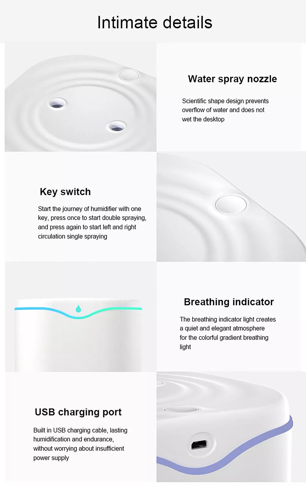 2000ML USB Air Humidifier Double Spray Essential Oil Aromatherapy Diffuser - Ceenaz Store