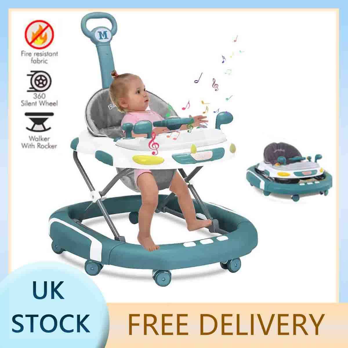 Baby Walker/Rocker Bouncer First Steps Push Along Activity Music Ride On Car.UK