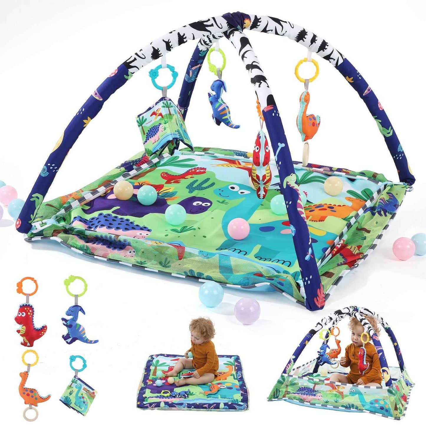Baby Activity Gym Rack Play Mat Kid Rug Puzzle Mat Carpet Pad Baby Toy UK