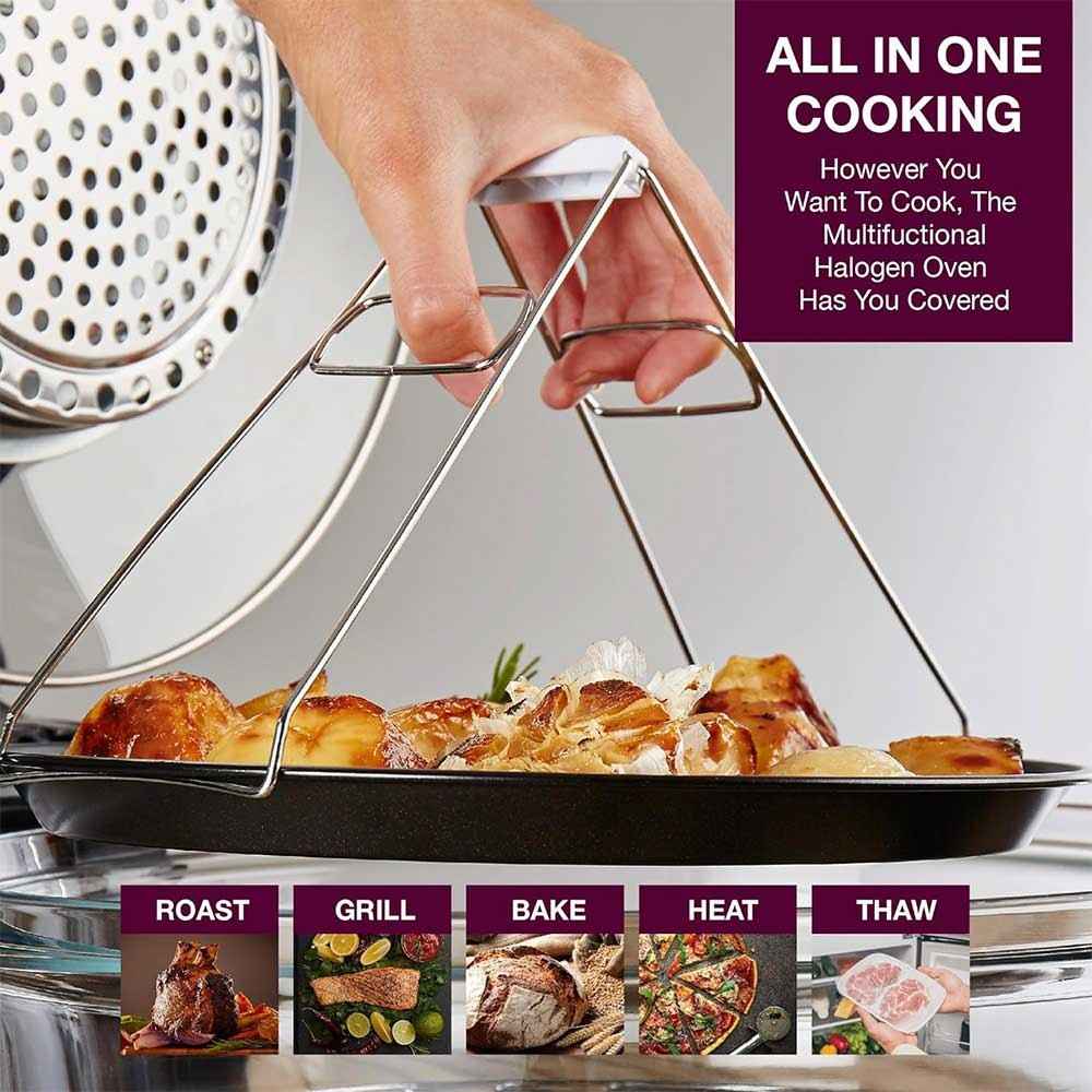 17L Halogen Air Fryer Rotary Convection Oven Multi Cooker Low Fat Health Black O