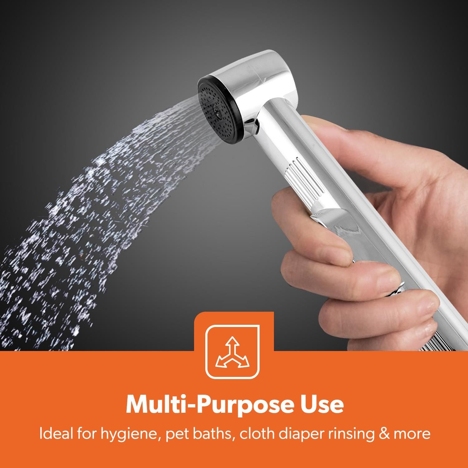 GEEPAS Hand Held Toilet Bidet Sprayer Bathroom Shower Bidet Tap Muslim Shattaf