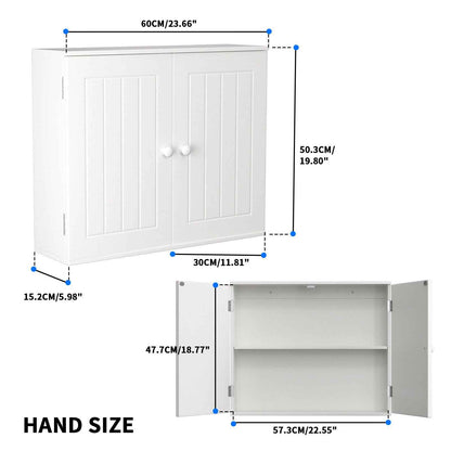 White Bathroom Bedroom Cabinet Shelf Cupboard Storage Unit Free Standing Floor