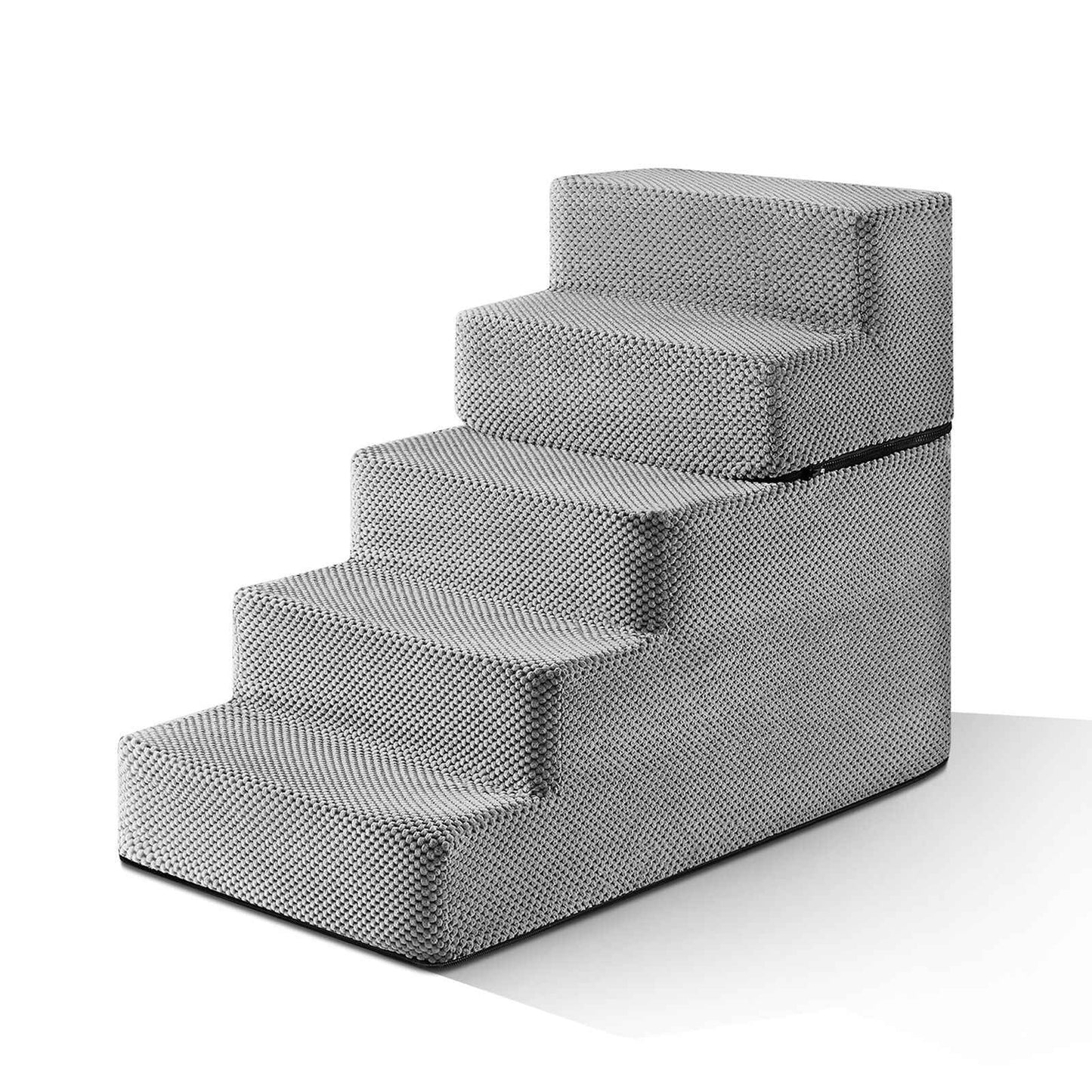 3/4/5 Steps Dog Stairs Pet For Bed Sofa Cats Ladder Ramp With Removable Cover UK