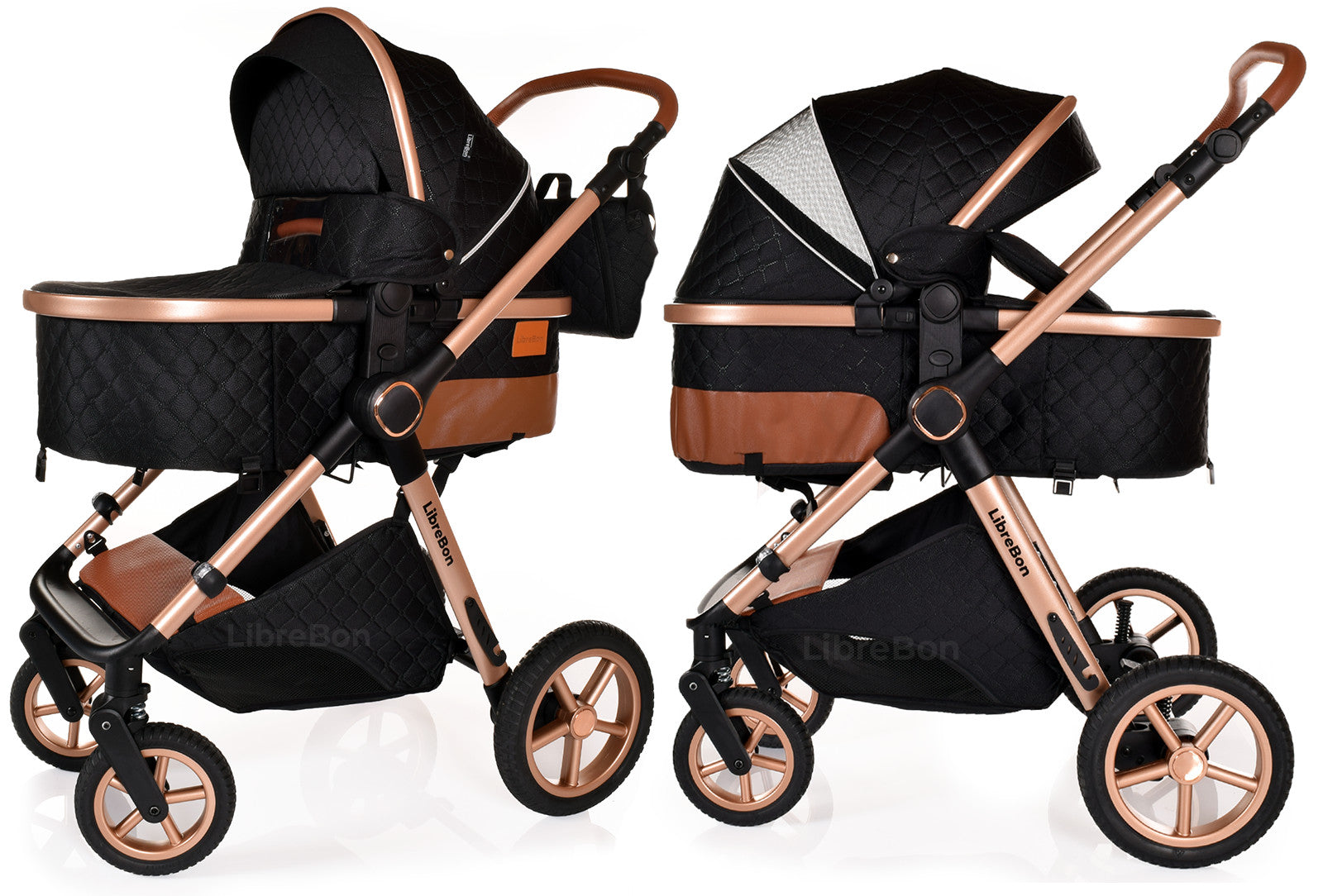3 in 1 Pram Newborn Baby Buggy Set Travel System with Car Seat Folding Pushchair