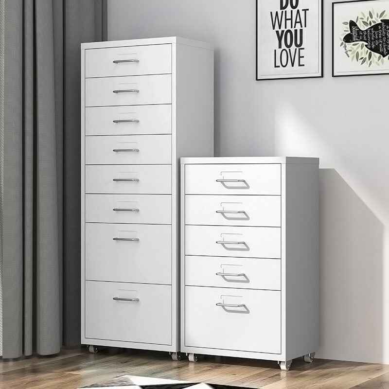 3/5/6/8 Drawers Mobile Metal Desk Office Pedestal Storage Filing Cabinets Unit