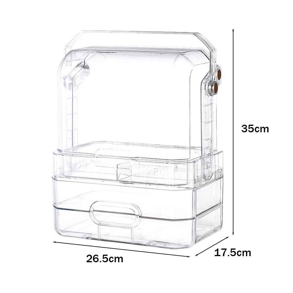 Dressing Table Makeup Storage Box Drawer Desktop Cosmetic Organizer Tidy Case UK