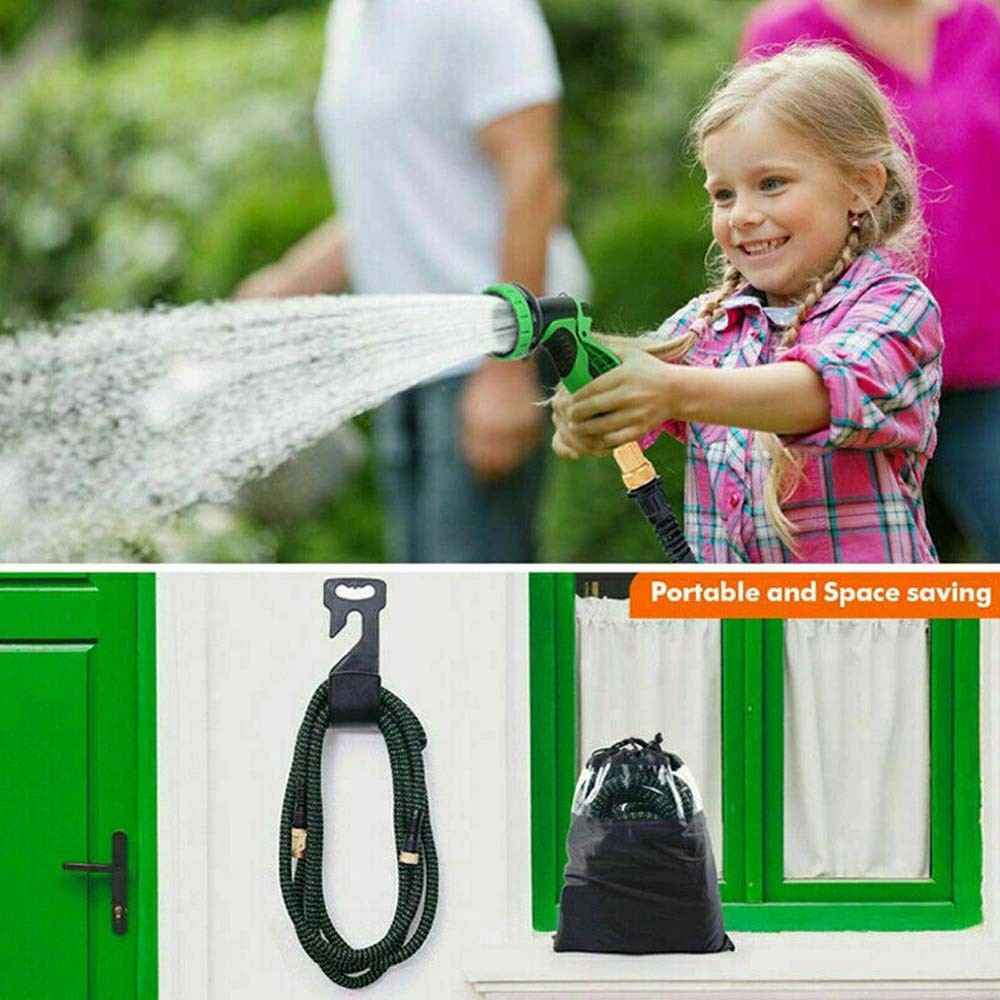 200FT Heavy Duty Expandable Garden Hose Flexible Hose Pipe 10 Modes Spray Gun UK