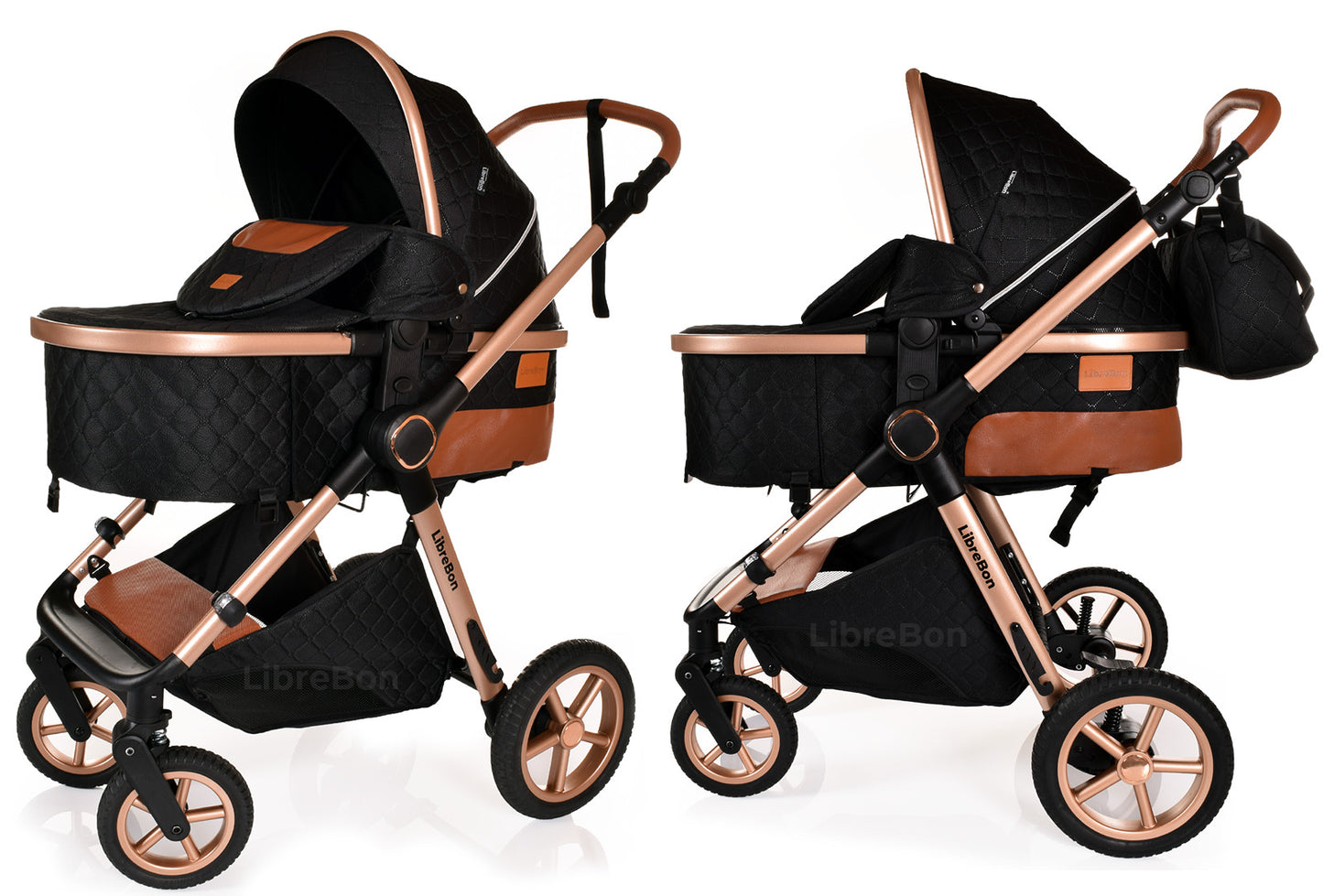 3 in 1 Pram Newborn Baby Buggy Set Travel System with Car Seat Folding Pushchair