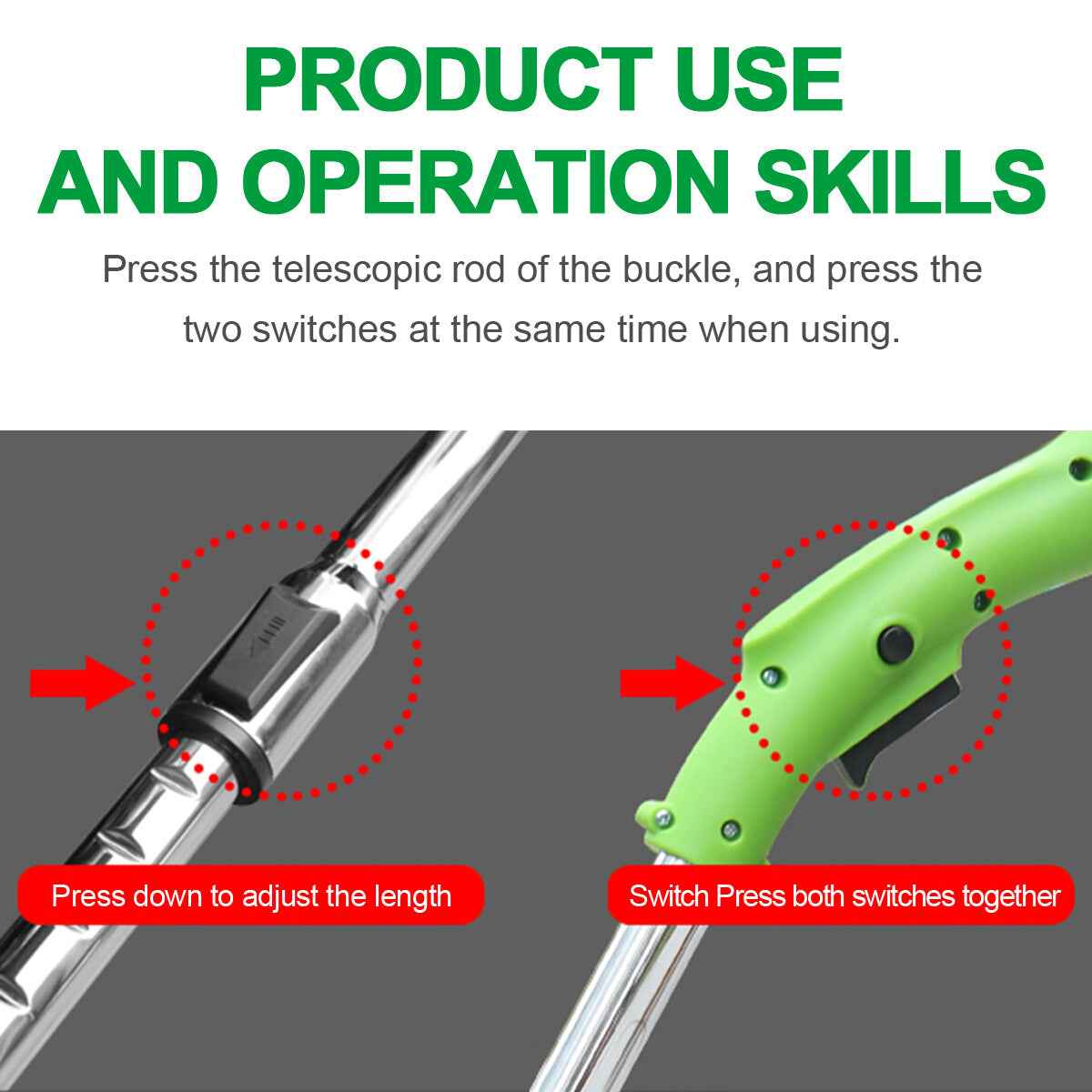 21V Cordless Electric Strimmer Grass Trimmer Weed Cutter Garden Edger +2 Battery