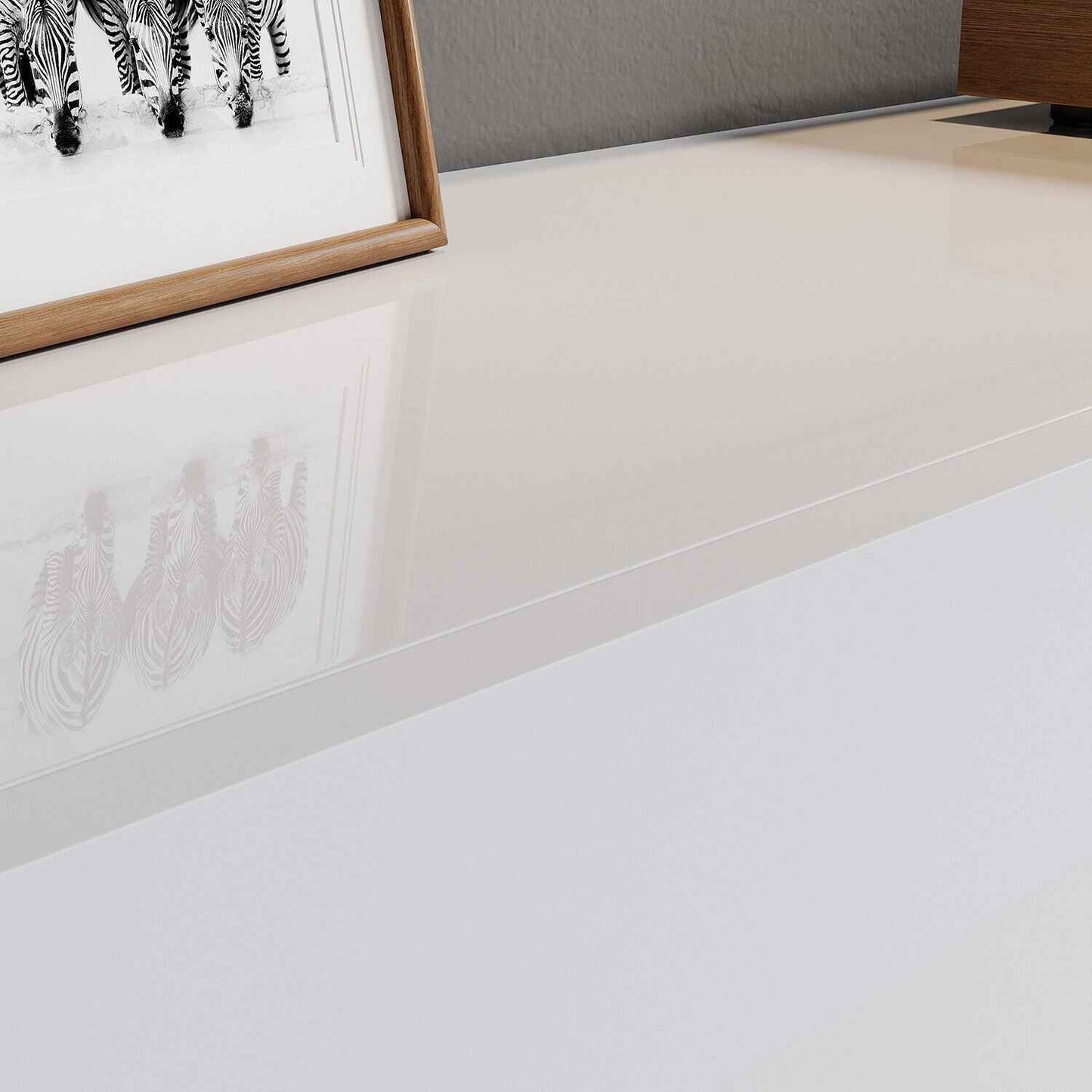 140cm High Gloss Floating TV Unit Cabinet Wall Mounted TV Stand With LED Lights