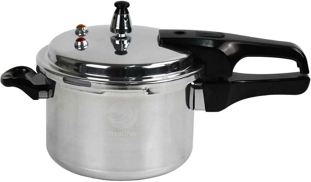 Aluminium Induction Pressure Cooker Dual Handle Kitchen Catering Cookware