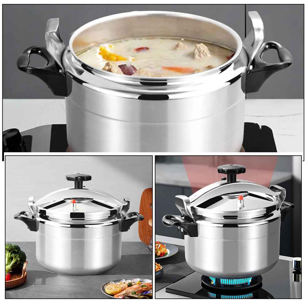 Aluminium Pressure Cooker Quick with Lid Latch Indicator 7L-11L Explosion-Proof