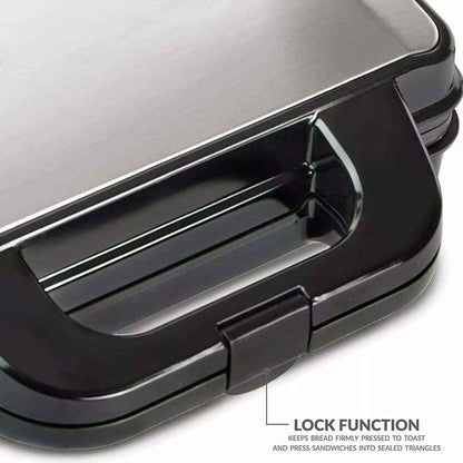 Toastie Maker 4 Slice Sandwich Toaster Non-Stick Machine Easy Clean 900W